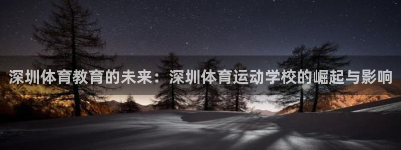 探球体育官网：深圳体育教育的未来：深圳体育运动学校的崛起与影响