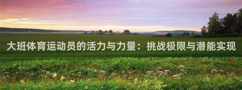 探球体育app官网下载：大班体育运动员的活力与力量：挑战极限与潜能实现